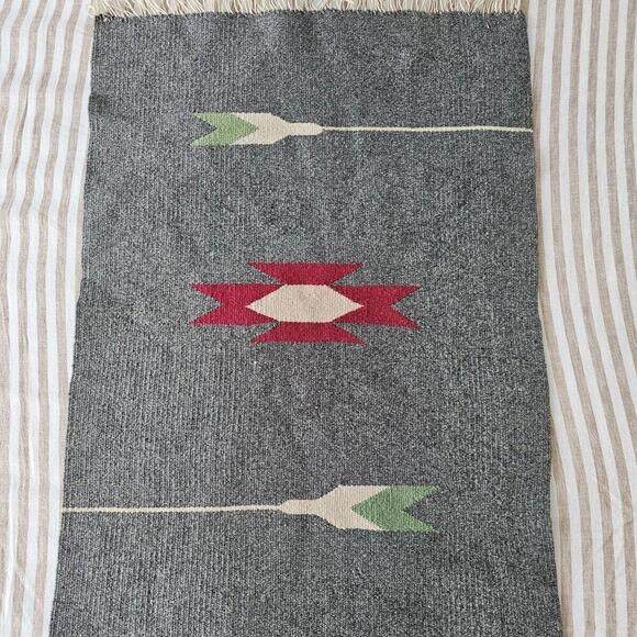 Vintage Antique Native American Handwoven Tapestry Wall Hanging Runner 55"x18" - Picture 13 of 15